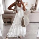 Elegant Women's V-Neck Lace Dress