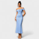 Ione - Chic Off-Shoulder Ruched Dress for Any Occasion