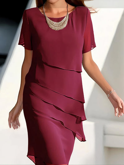 Chiffon Pleated Dress - Jeannette Collection