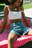 Stylish Women's Denim Relaxed Fit Shorts