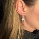 Exclusive Silver Dandelion Leaf Earrings