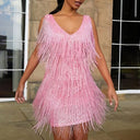 Chic V-Neck Women's Wrap Dress