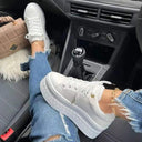 Chic Women's Lace-Up Shoes with Thick Sole