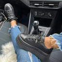 Chic Women's Lace-Up Shoes with Thick Sole