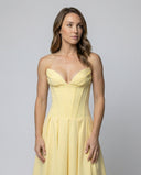 Chic Women's V-Neck Evening Dress with Flowy Skirt