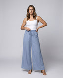 Chic Palazzo Pants for Women with Elastic Waist and Side Pockets