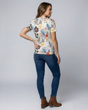 Floral Print Short Sleeve Women's Tee