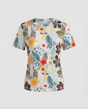 Floral Print Short Sleeve Women's Tee