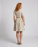 Traditional Women's Dirndl Dress with Laced Bodice and Apron