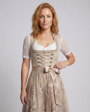 Traditional Women's Dirndl Dress with Laced Bodice and Apron