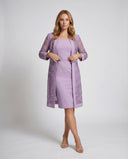 Chic Women's Lace Cardigan Dress Set