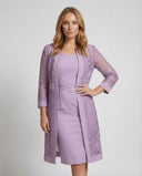 Chic Women's Lace Cardigan Dress Set