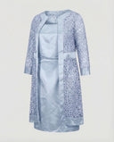 Chic Women's Lace Cardigan Dress Set