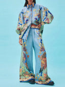 Artistic Peacock Print Ensemble
