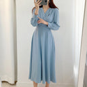 Chic A-Line Dress with Puff Sleeves