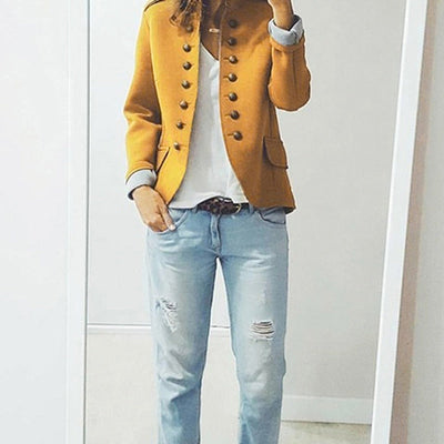 Trendy Blazer with Chic Modern Buttons