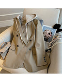 Women’s Hooded Blazer for Autumn & Winter Style