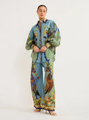 Artistic Peacock Print Ensemble