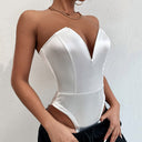 Strapless Satin Bodysuit for Chic Style