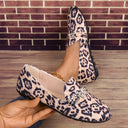 Chic Metallic Leopard Print Slippers