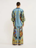 Artistic Peacock Print Ensemble