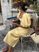Chic Women's Puff Sleeve Square Neck Dress
