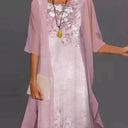 Chic Women's Dress in Breathable Fabric