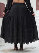 Trendy Black Plus Size Women's Skirt