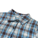 Chic Checked Shirt Dress with Belt and Button Accents