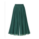 Chic Women's Wide Leg Pants with Mesh Accents