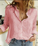Chic Cotton Long-Sleeve Shirt for Women