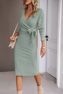 Chic Wrap Midi Dress for Effortless Style