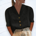 Chic Women's Collared Button-Up Top