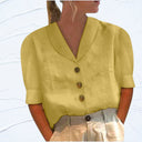Chic Women's Collared Button-Up Top