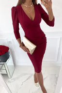 V-Neck Bodycon Dress for Women