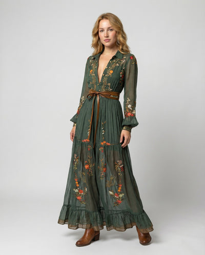 Boho V-Neck Maxi Dress for Every Occasion