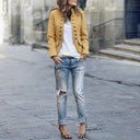 Trendy Blazer with Chic Modern Buttons