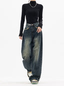 Vintage Women's Baggy Jeans - Classic Style