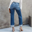 Classic High-Waisted Button Fly Jeans