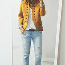 Trendy Blazer with Chic Modern Buttons