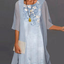 Chic Women's Dress in Breathable Fabric