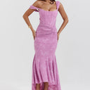 Ruched Corset Dress with Deep Hem Design