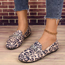 Chic Metallic Leopard Print Slippers