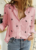 Chic Cotton Long-Sleeve Shirt for Women