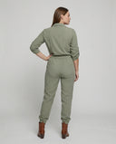 Chic Women's Overall with Folded Collar
