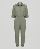 Chic Women's Overall with Folded Collar