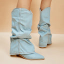 Camila - Stylish Denim Knee-High Boots for Any Occasion