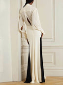 Color-Blocked Slim Fit Dress for Women