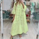 Chic Eyelet Embroidered Dress
