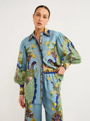 Artistic Peacock Print Ensemble